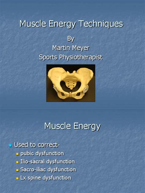 Muscle Energy Techniques Pt1 Pelvis Muscle