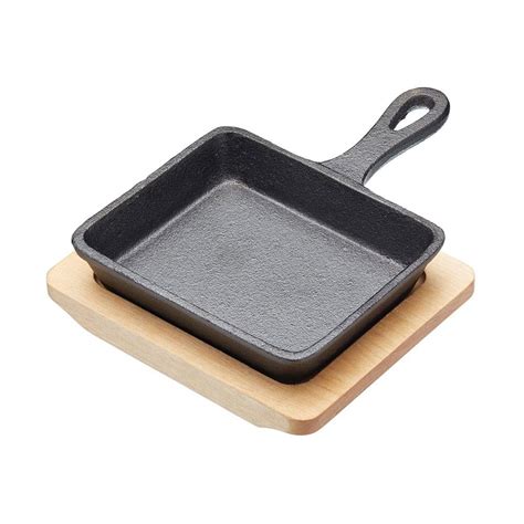 kitchencraft artesa cast iron skillet pan with serving board buysbest
