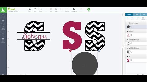Patterned Split Images Letters Using Slice Weld Cricut Design