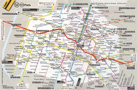 Metropolitana Di Parigi Francia Mappa Di Tutte Le Stazioni Della