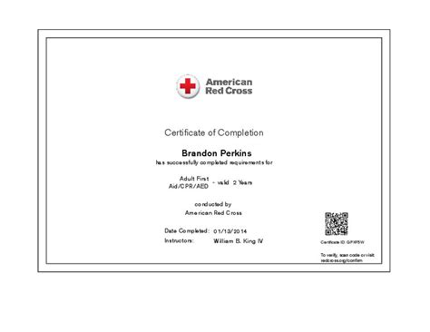 Adult First Aidcpraed Certificate Of Completion Certific Flickr