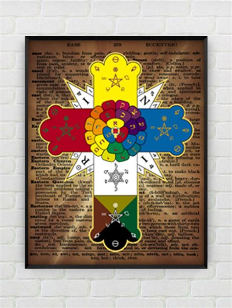 Hermetic Cross Rosicrucian Cross Kabbalah Masonic Alchemy Etsy Sweden