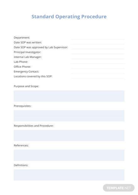 Warehouse Standard Operating Procedure Template Download 53 Notes In