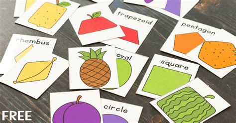 Teach Shapes With This Fun Fruit Themed Shape Matching Game