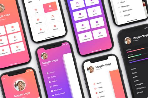 Design inspace has beautiful design content from more than 15500 independent creators that are quite useful for software developers and mobile app designers. Menu - Mobile UI Kit for iPhone X (49628) | Web Elements ...