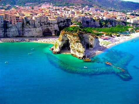 Calabrian Coast In Southern Italy Great Panorama Picture