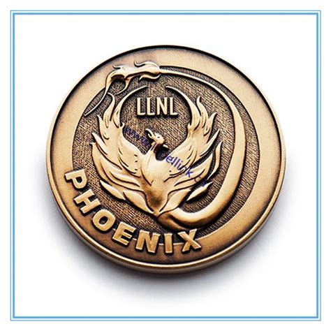 Gold Plated Phoenix Coin 3d Design Metal Double Coin Non Currency