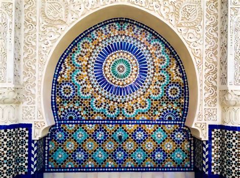 Decoración De Mosaico De Rastreo De Swirl Marroquí Fondo Tradicional