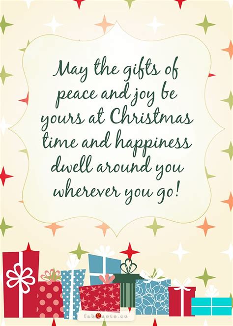 “The Gifts of Peace and Joy be yours at Christmas time”  Fabulous