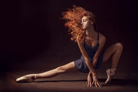 Wallpaper Sports Women Redhead Legs Ballerina Ballet Event