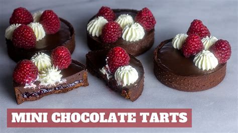 Mini Chocolate Tarts Bakery Style Culinary Arts Pastry Youtube