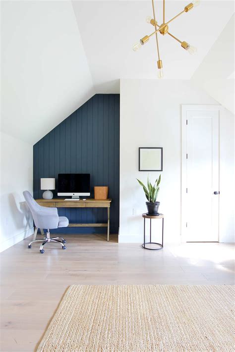 Looking to freshen up a space with some bold color, but feeling a bit nervous about going bold? Hale Navy, Home Office Makeover Reveal with Dark Shiplap ...