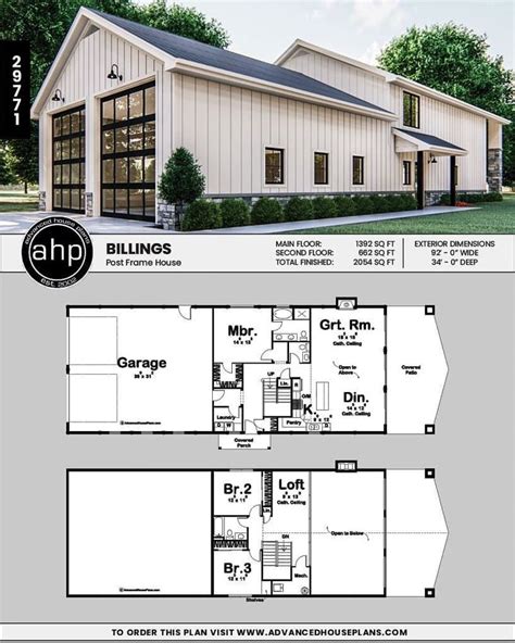 Advanced Houseplans Auf Instagram Unser Billings Shouse Barndominium Post Frame Home I