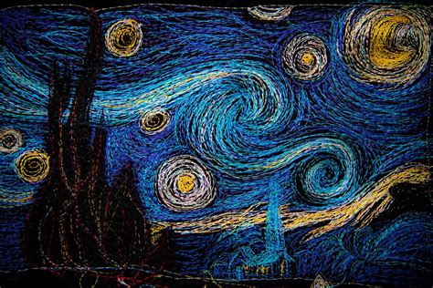 Gogh the starry night 1. machinequilter: The Starry Night