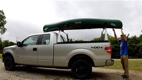 How To Load A Kayak Or Canoe Onto Your Pickup Truck Youtube