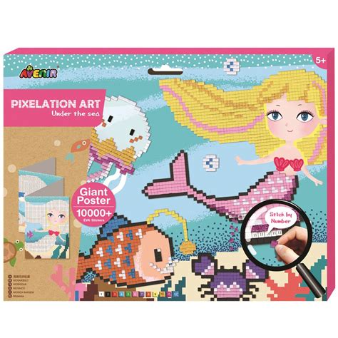 Avenir Pixelation Art Poster Kit Under The Sea Holdson Puzzle Store Nz