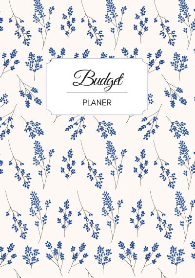 Budget Planer Deutsch A Blumen Blau Wei Floral Undatiert Jahr