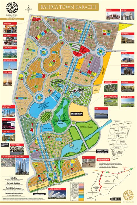 Master Plan Map Of Bahria Town Karachi Project Available Online