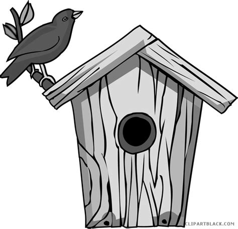 Png Transparent Bird House Clipart Bird Houses Clip Art Black And