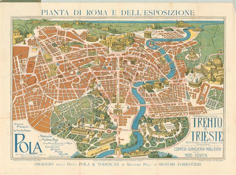 Pianta Di Roma E Dellesposizione Curtis Wright Maps