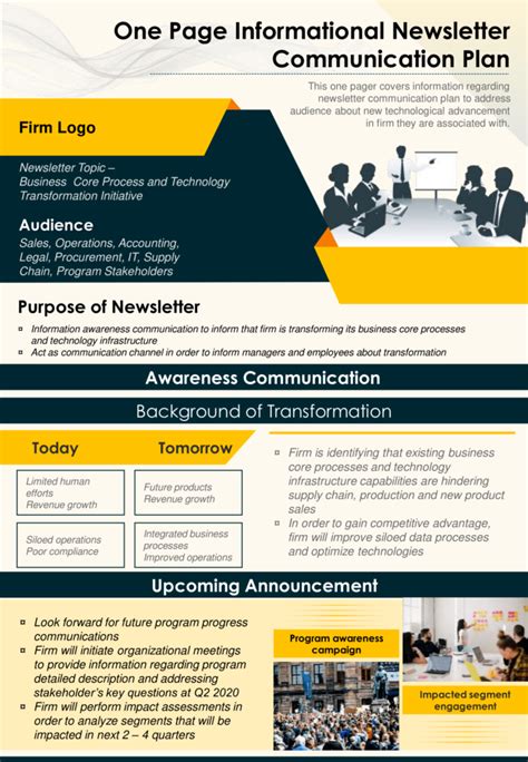 One Pager Template Powerpoint