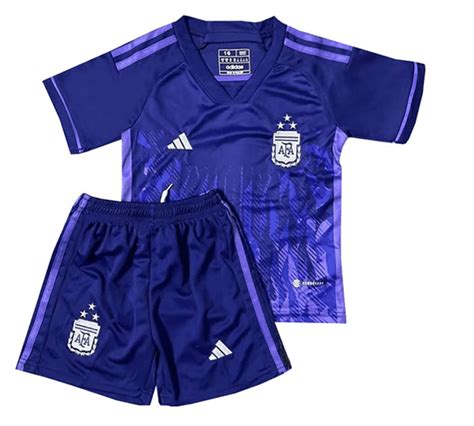 Kit Infantil Argentina 3 Estrelas Kit Reserva CampeÃ Copa Do Mundo