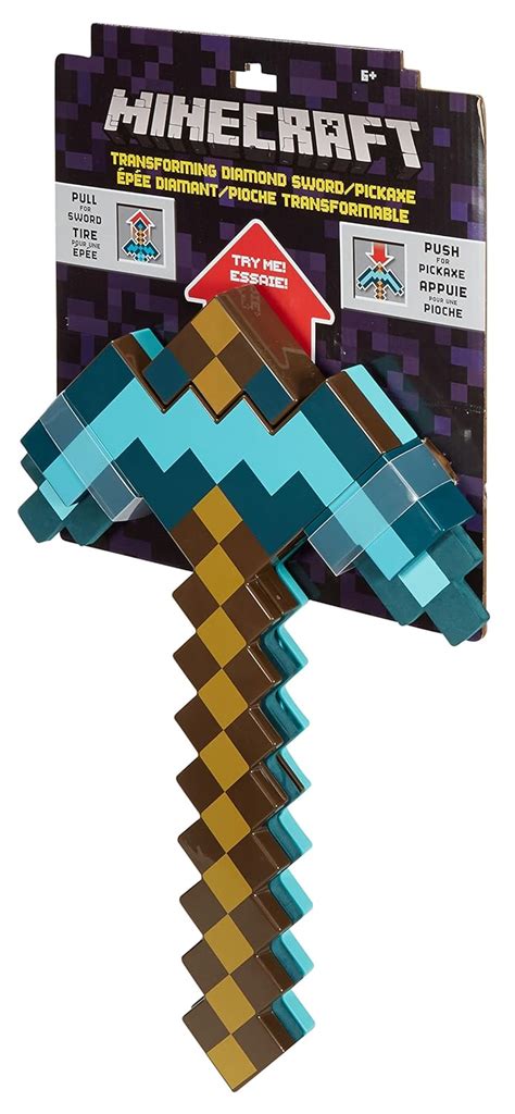 Mattel Fcw14 Minecraft Transforming Sword Pickaxe Action Figure