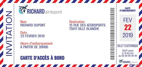 Carte anniversaire invitation d'anniversaire gratuite à. Invitation anniversaire Faux billet d'avion | 123cartes