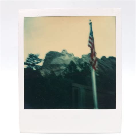 Vintage Polaroid Photo Blurry Mount Rushmore South Dakota Found Art Snapshot Ebay