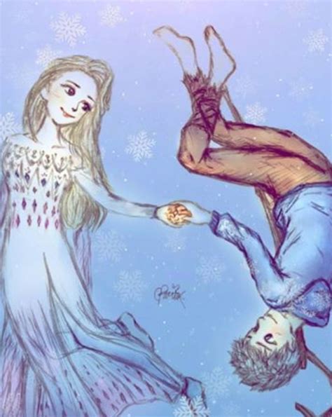 Elsa And Jack Frost Fan Art Jelsa Frozen 2rotg By Parkpimin On