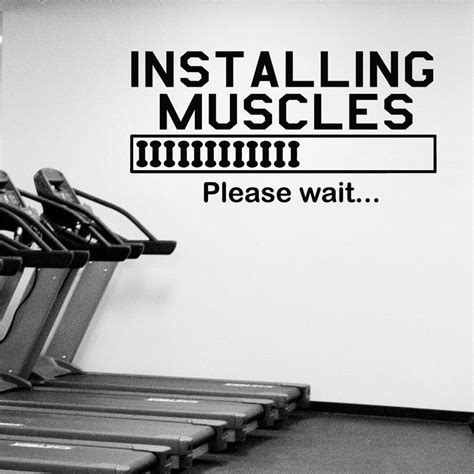 Muscles Quote Wall Decal Gym Bodybuilding Vinyl Wall