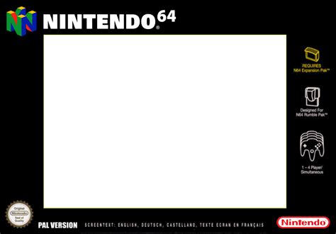 Nintendo 64 Pal Template By Megatron 1 On Deviantart