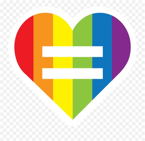 Rainbow Heart With Equal Sign Transparent Equality Heart Emoji