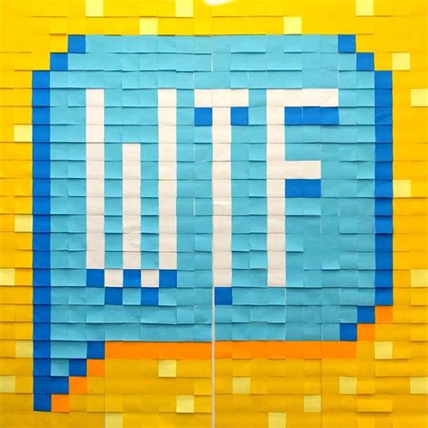 Mural Kit 16 Wtf Size 6 Ft X 6 Ft Mural Post It Art Post It Notes