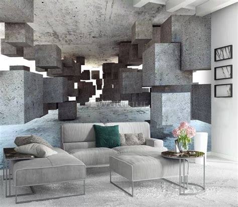 3d Look Abstract Geometric Corridor Wallpaper Mural Wallpaper • Wallmur®