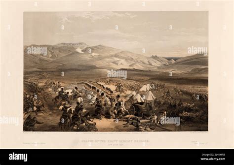 Charge Of The Heavy Brigade 25th October 1854 Lithograph Dated January