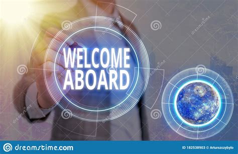 Conceptual Hand Writing Showing Welcome Aboard Business Photo Text