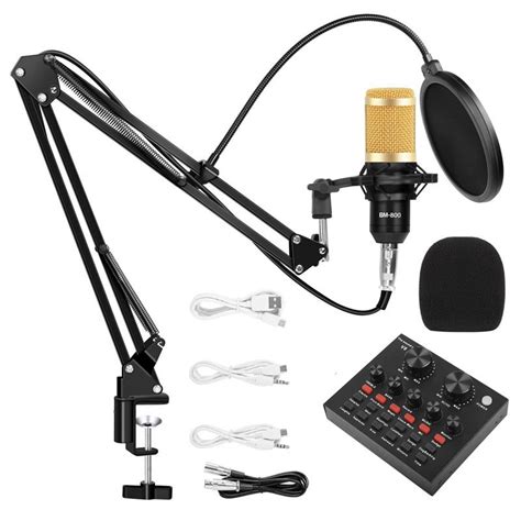 Zell 100 Original Meet Bm 800 Condenser Microphone Kit With V8