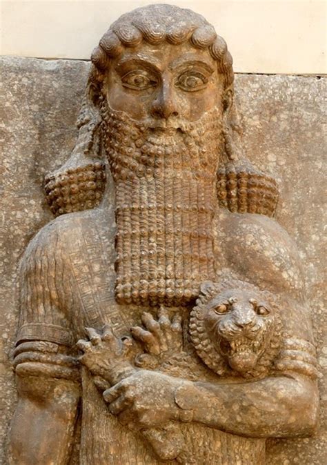 Babylon Chronicle The Sumerian Epic Hero Gilgamesh Holding A Lion