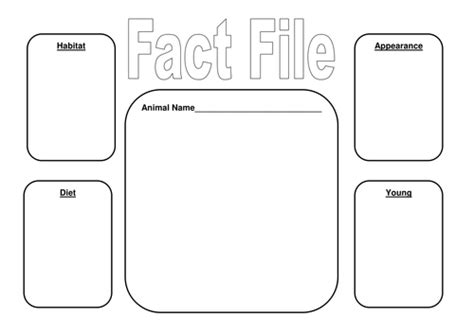 Free Printable Fact File Template Printable Templates
