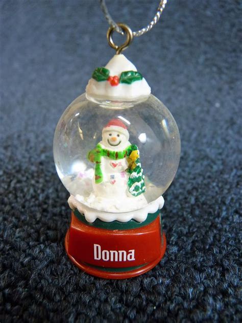 Cute Ganz Personalized Name Snowman Snow Globe Ornament D Thru J Ebay