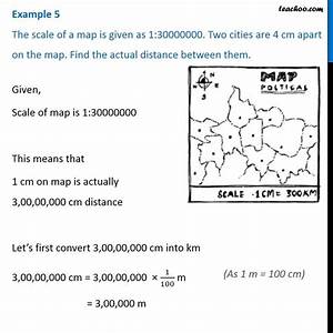 Example 5 The Scale Of A Map Is Given As 1 30000000 Two Cities