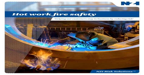 Hot Work Fire Safety Nzi Risk Solutions Hot Work Safetypdf · Hot
