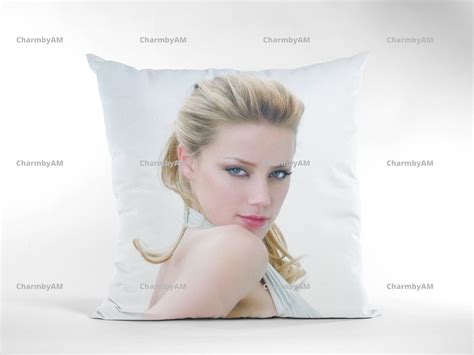 Amber Heard Pillow Cushion Amber Heard Fan T Amber Etsy