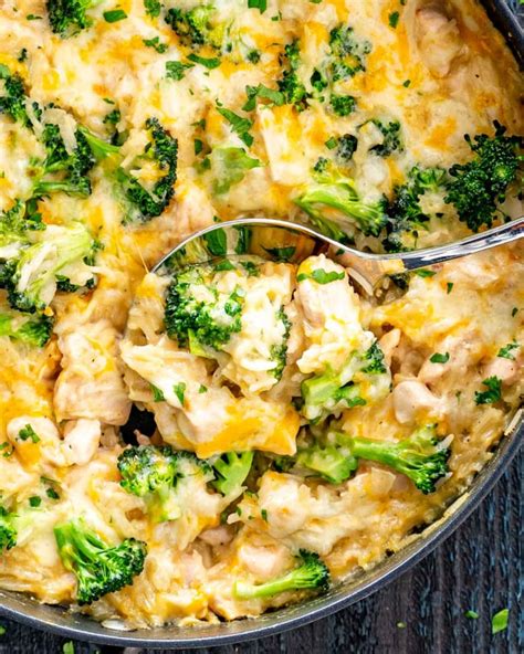 One Pot Cheesy Chicken Broccoli Rice Casserole Jo Cooks