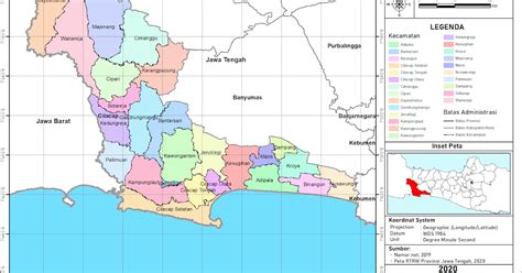 Peta Administrasi Kabupaten Cilacap Provinsi Jawa Tengah NeededThing