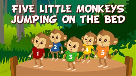 Five Little Monkeys Jumping On The Bed Nursery Rhyme Children Nursery