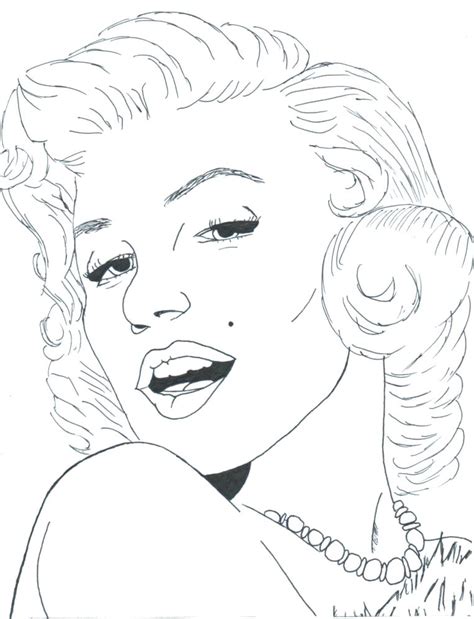 Marilyn Monroe Coloring Page At Free Printable