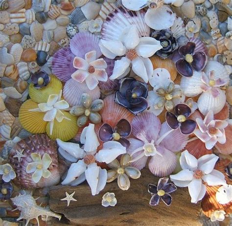 Seashell Flowers Set Of 12 Tiny Handmade White Cup Shell Seashell
