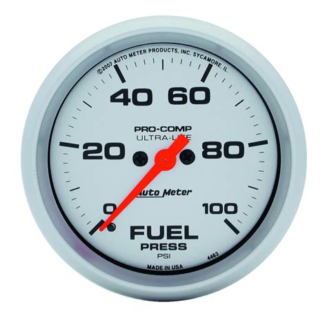 Autometer 4463 Ultra Lite Electric Fuel Pressure Gauge